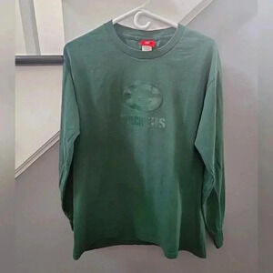 NFL Green Bay Packers T-Shirt Mens Med Green Long Sleeve Comfort Warm Fall